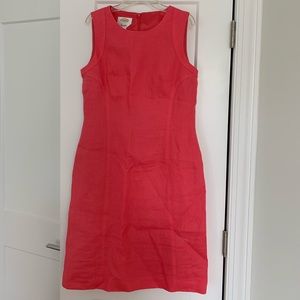 Talbots Irish Linen Dress Coral SZ 6